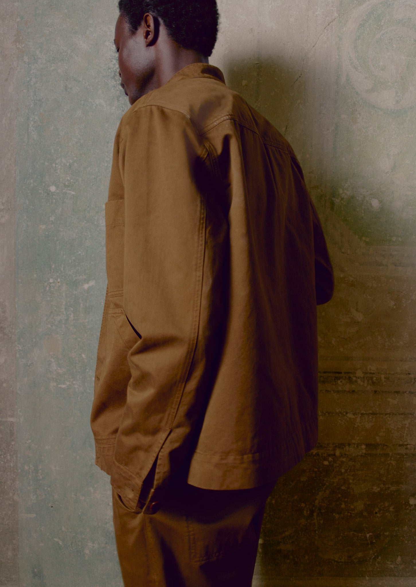 Garment Dyed Cotton Twill Jacket | Bronze