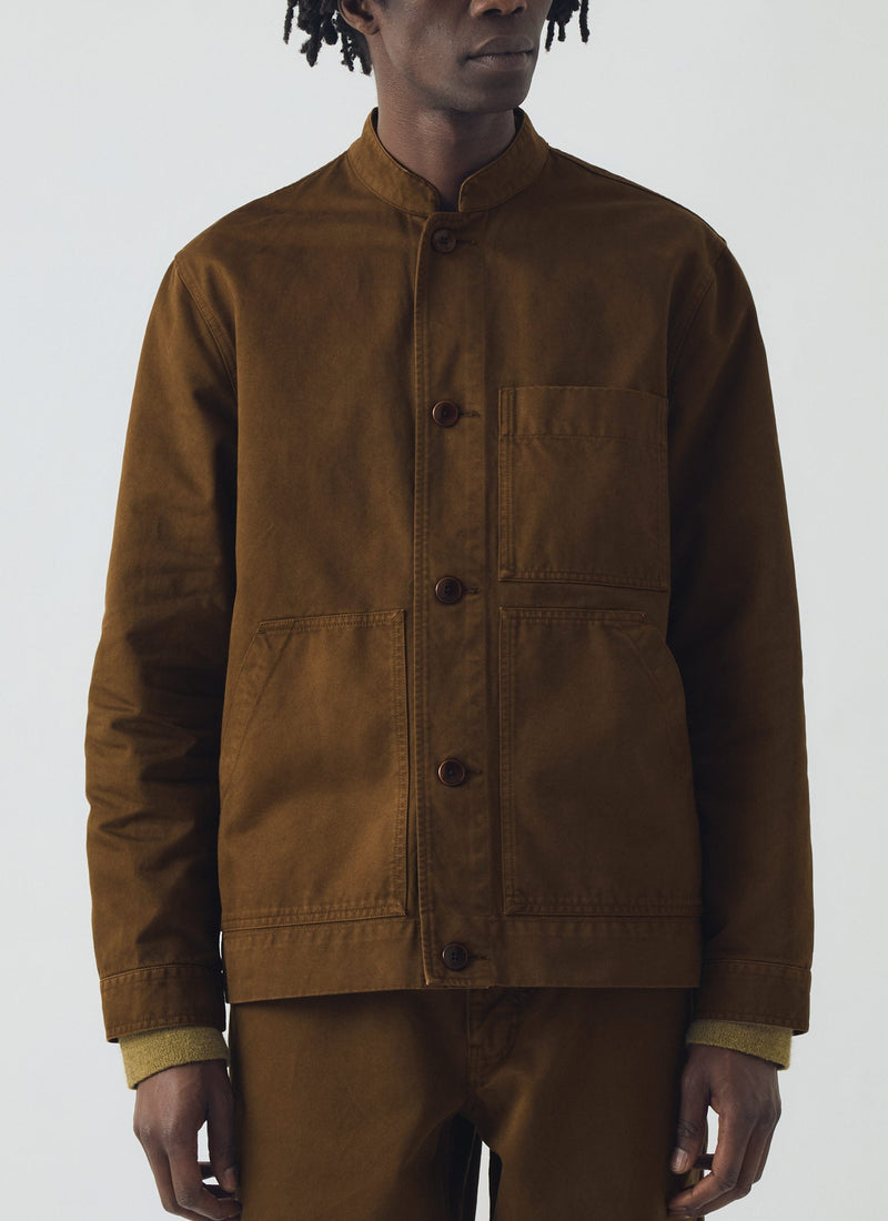Garment Dyed Cotton Twill Jacket | Bronze