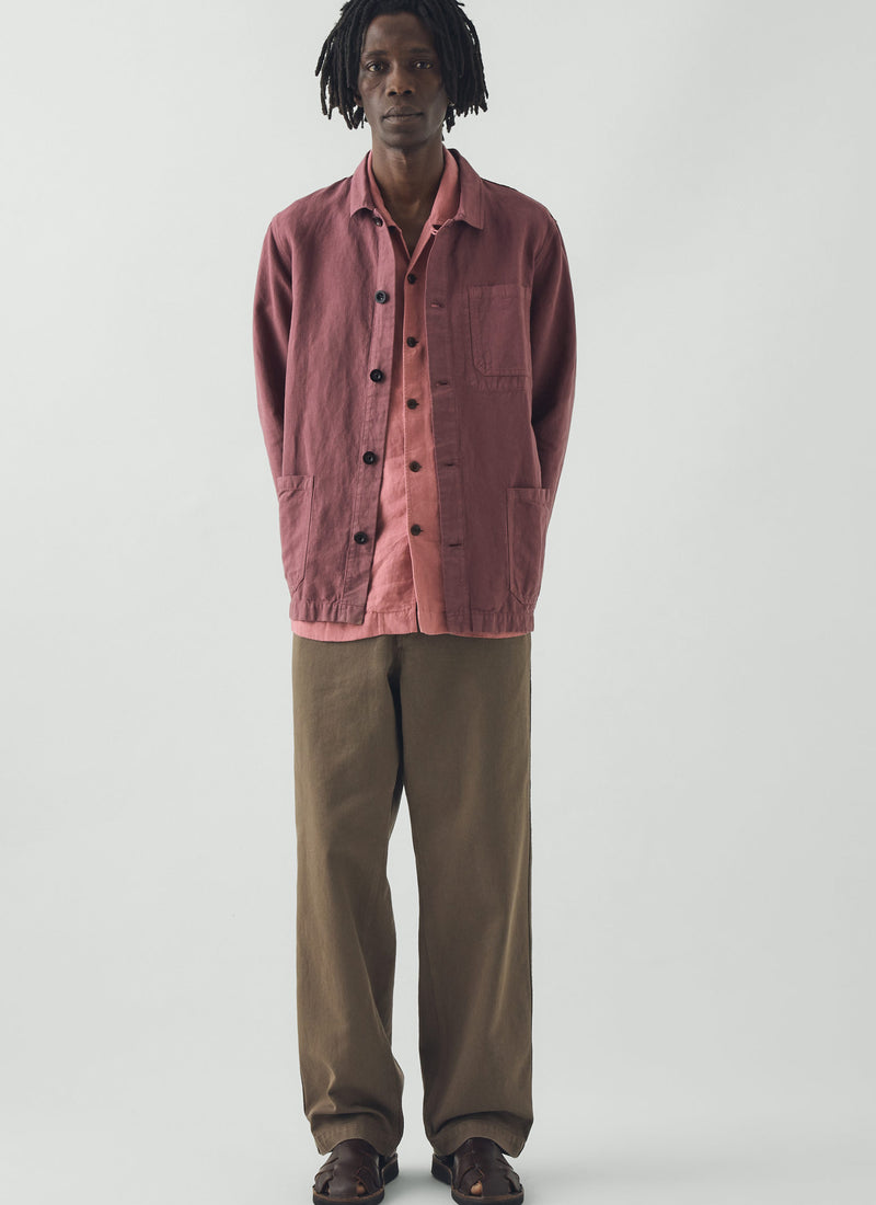 Arlo Garment Dyed Herringbone Jacket | Mauve