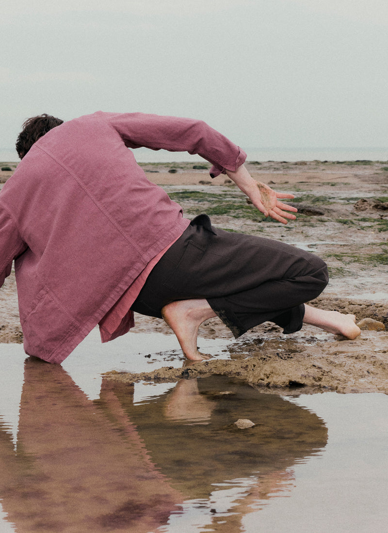 Arlo Garment Dyed Herringbone Jacket | Mauve