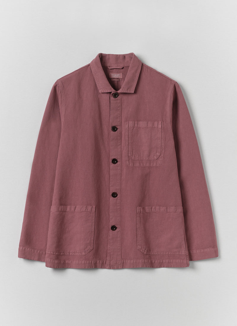 Arlo Garment Dyed Herringbone Jacket | Mauve