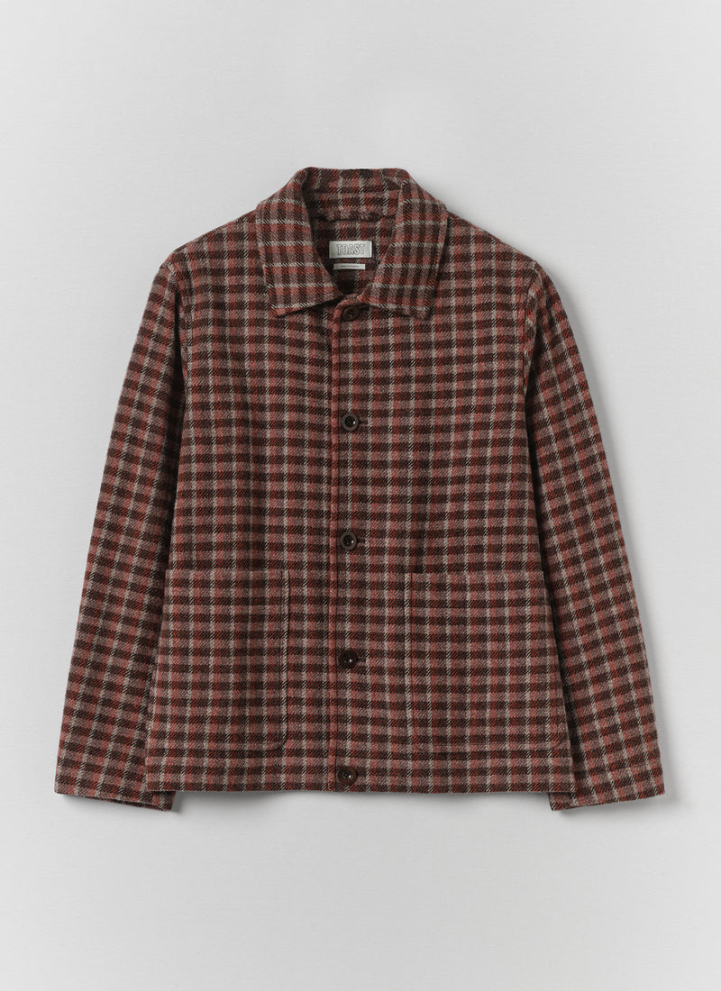 Wool Check Chore Jacket | Red Cedar