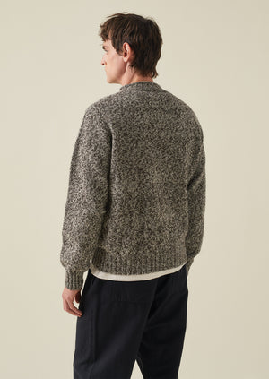 Crew Neck British Wool Seamless Sweater | Grey Marl | TOAST