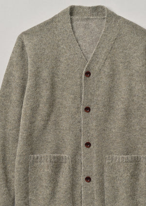 High V-Neck Cardigan | Mushroom