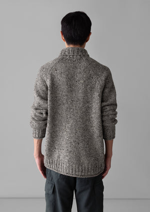 Donegal Roll Neck Sweater | Smoke