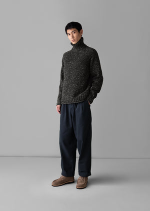 Donegal Roll Neck Sweater | Black Marl