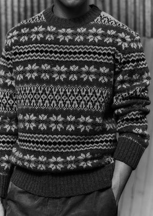 Shetland Wool Fair Isle Sweater | Camel Multi