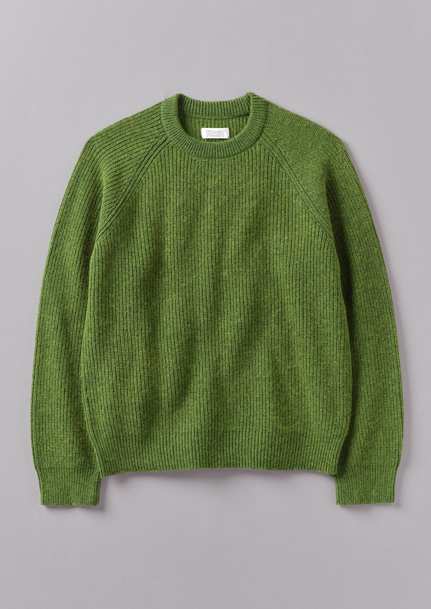 Fisherman Rib Cotton Wool Sweater | Lawn Green