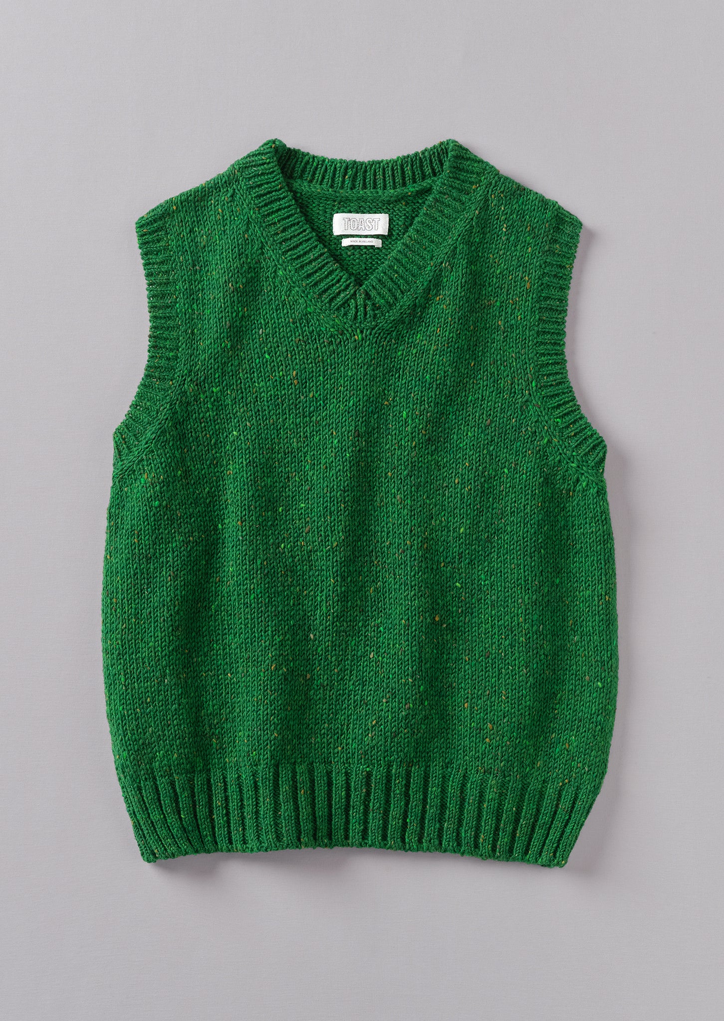 Donegal Wool Knitted Tank | Emerald