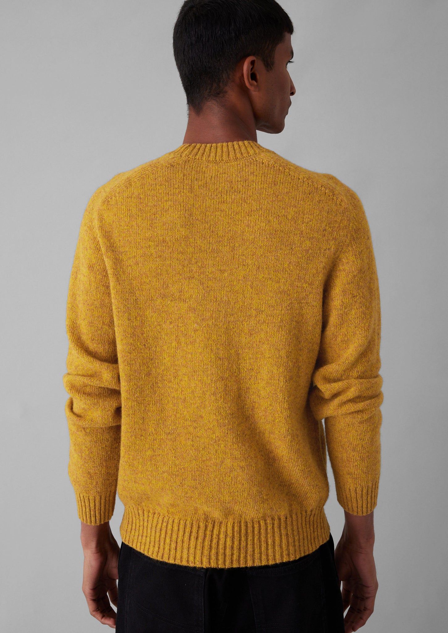 Wool Crew Neck Sweater Mustard Marl TOAST