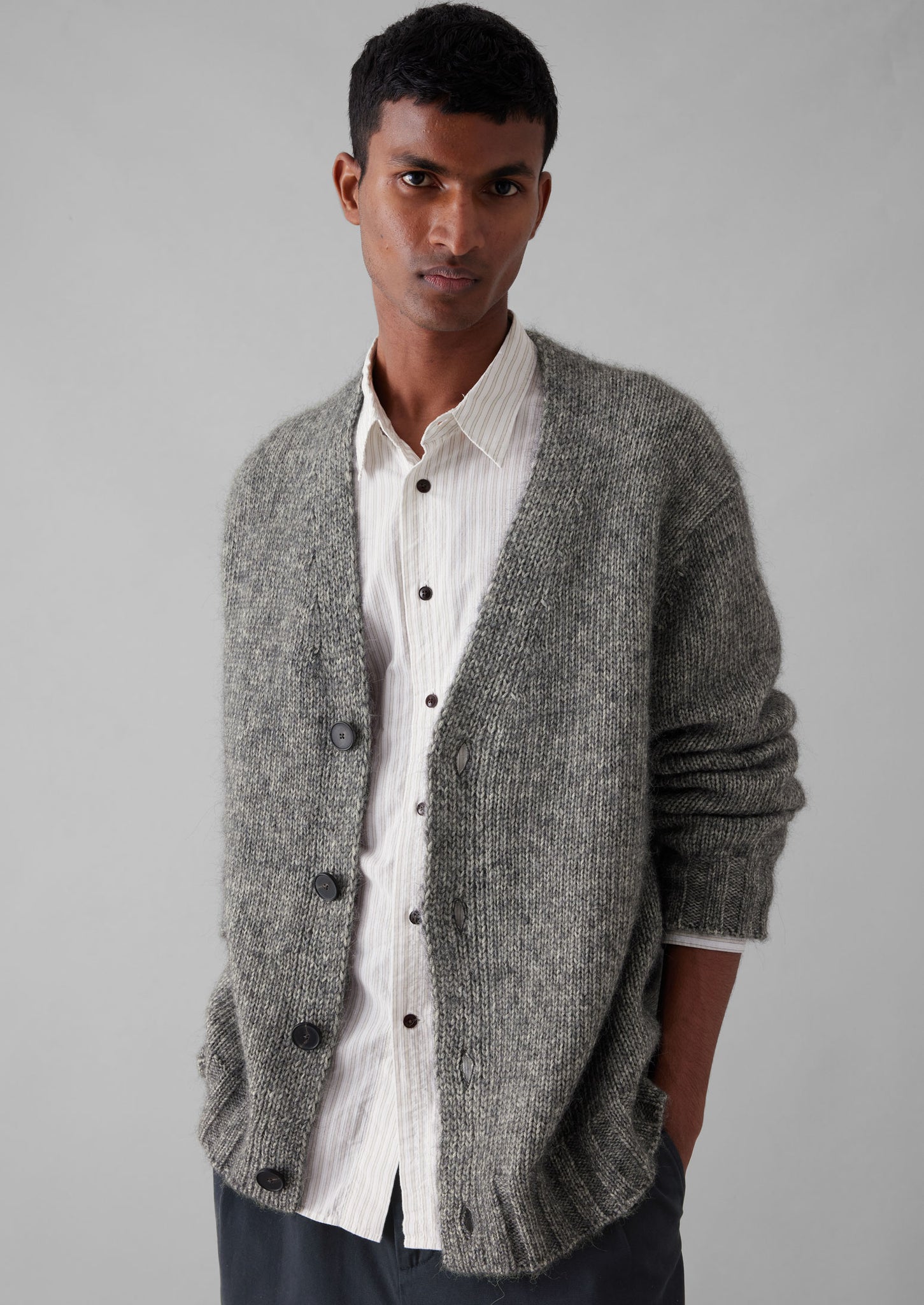 ryotakasima ALPACA WOOL VNECK CARDIGAN トップス