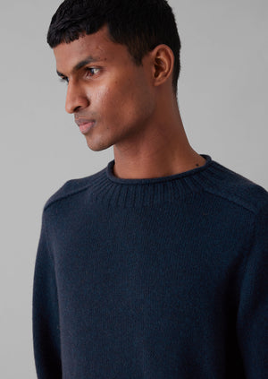 Seamless Wool Cashmere Sweater | Midnight | TOAST