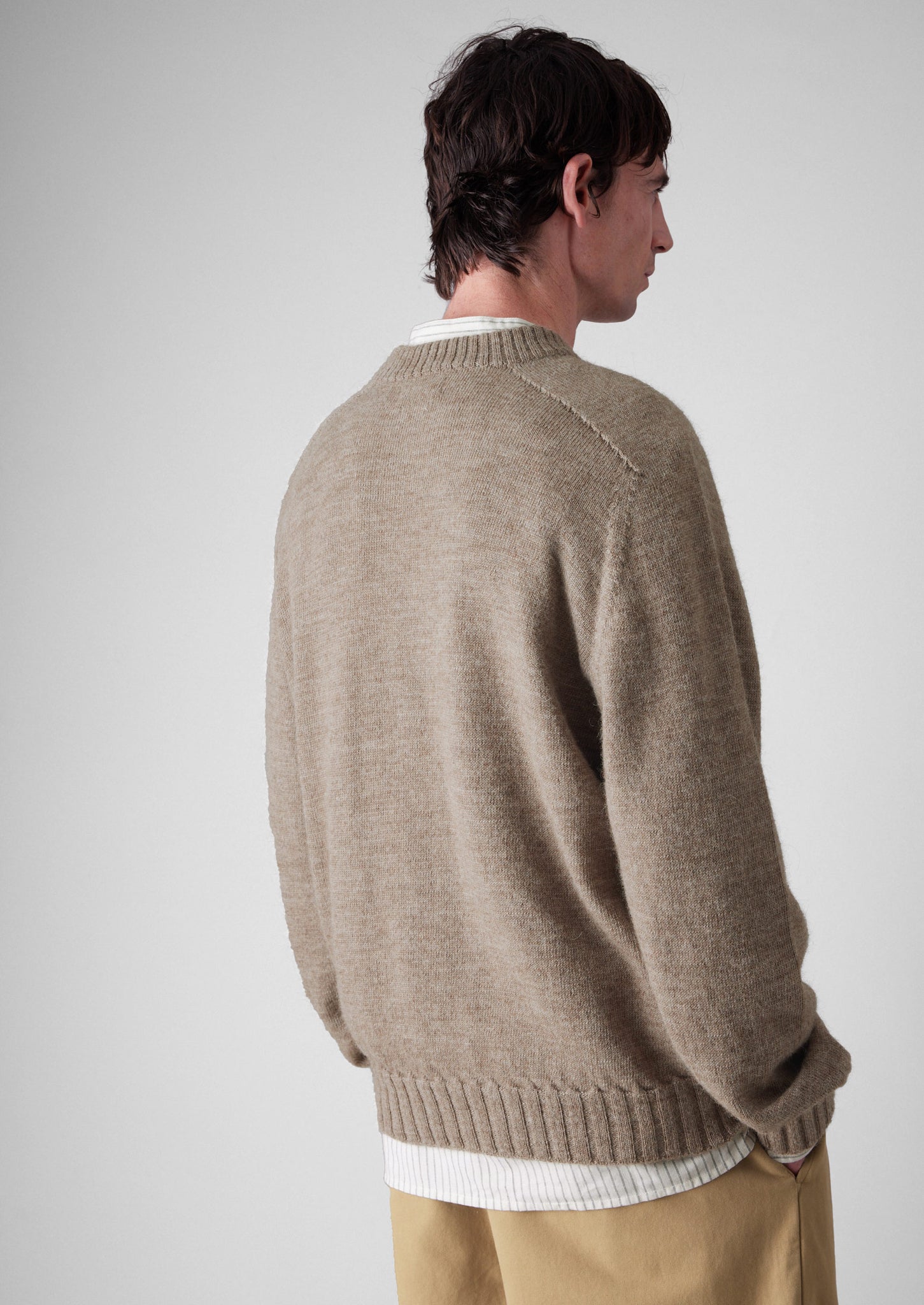 Wool Alpaca Easy Sweater | Biscuit