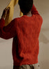 Kite String Ribbed Wool Sweater | Tangerine