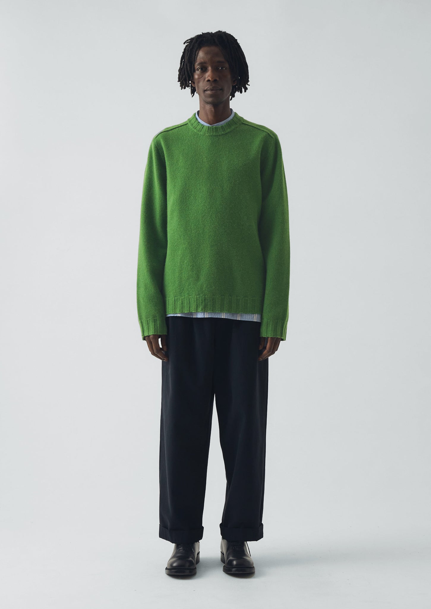 Wool Cashmere Sweater | Mineral Green
