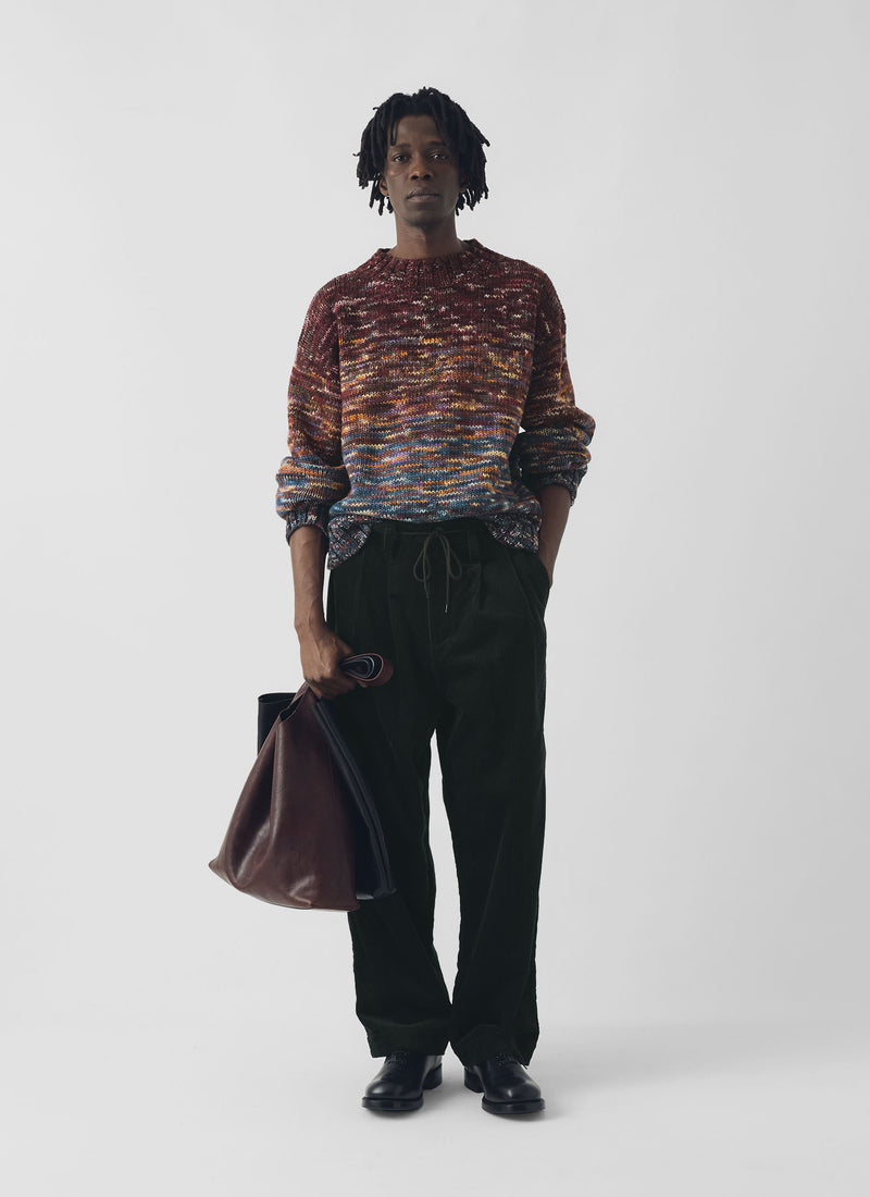 Hand Dyed Textured Sweater | Plum Multi