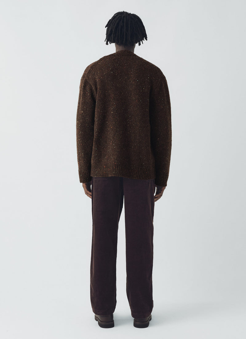 Donegal Wool V-Neck Cardigan | Bark