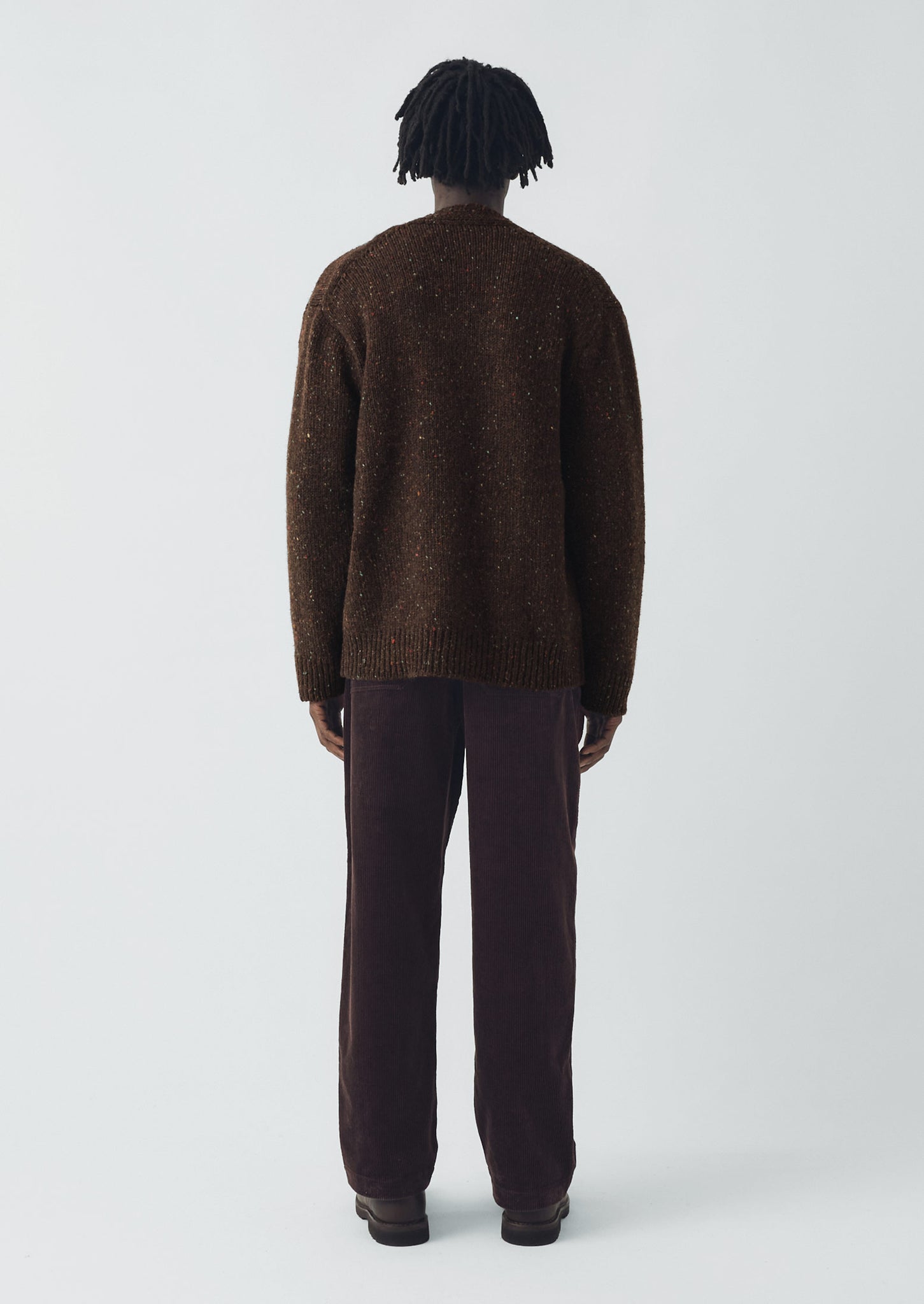 Donegal Wool V-Neck Cardigan | Bark