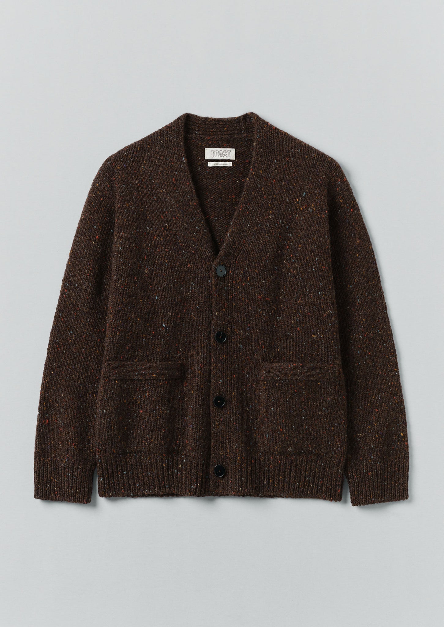 Donegal Wool V-Neck Cardigan | Bark