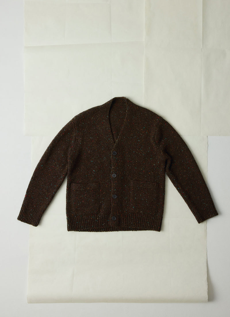 Donegal Wool V-Neck Cardigan | Bark