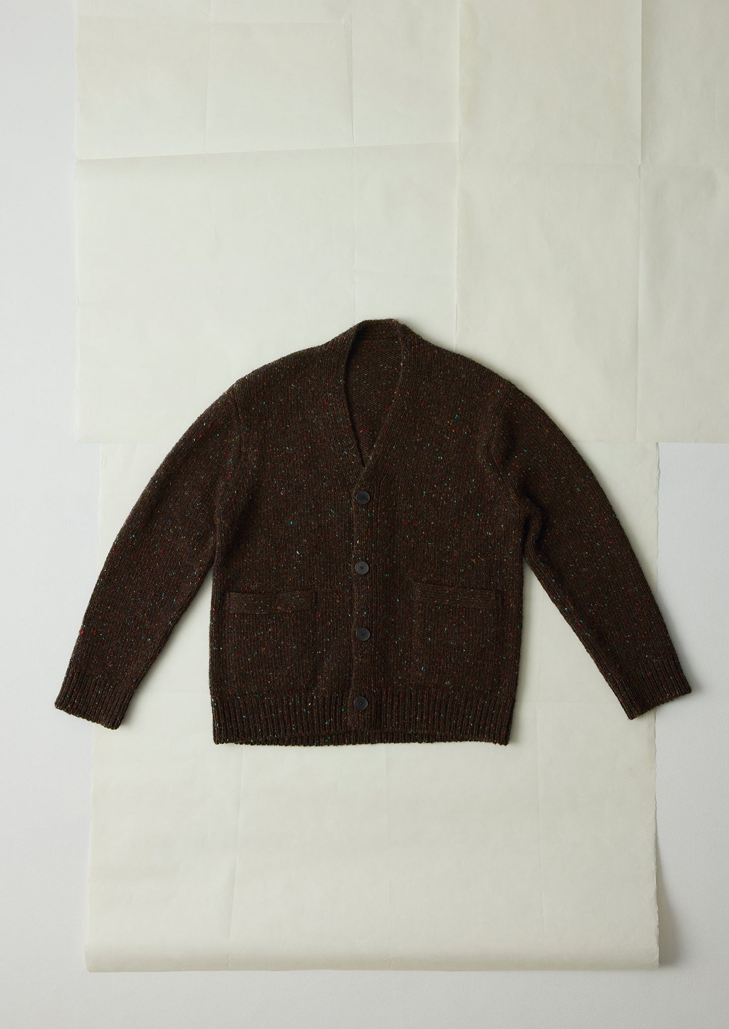Donegal Wool V-Neck Cardigan | Bark