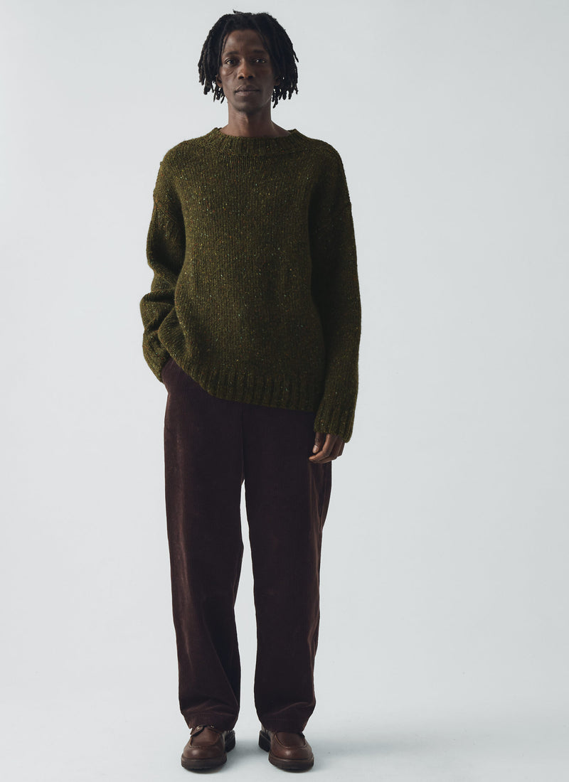 Finn Donegal Wool Sweater | Khaki