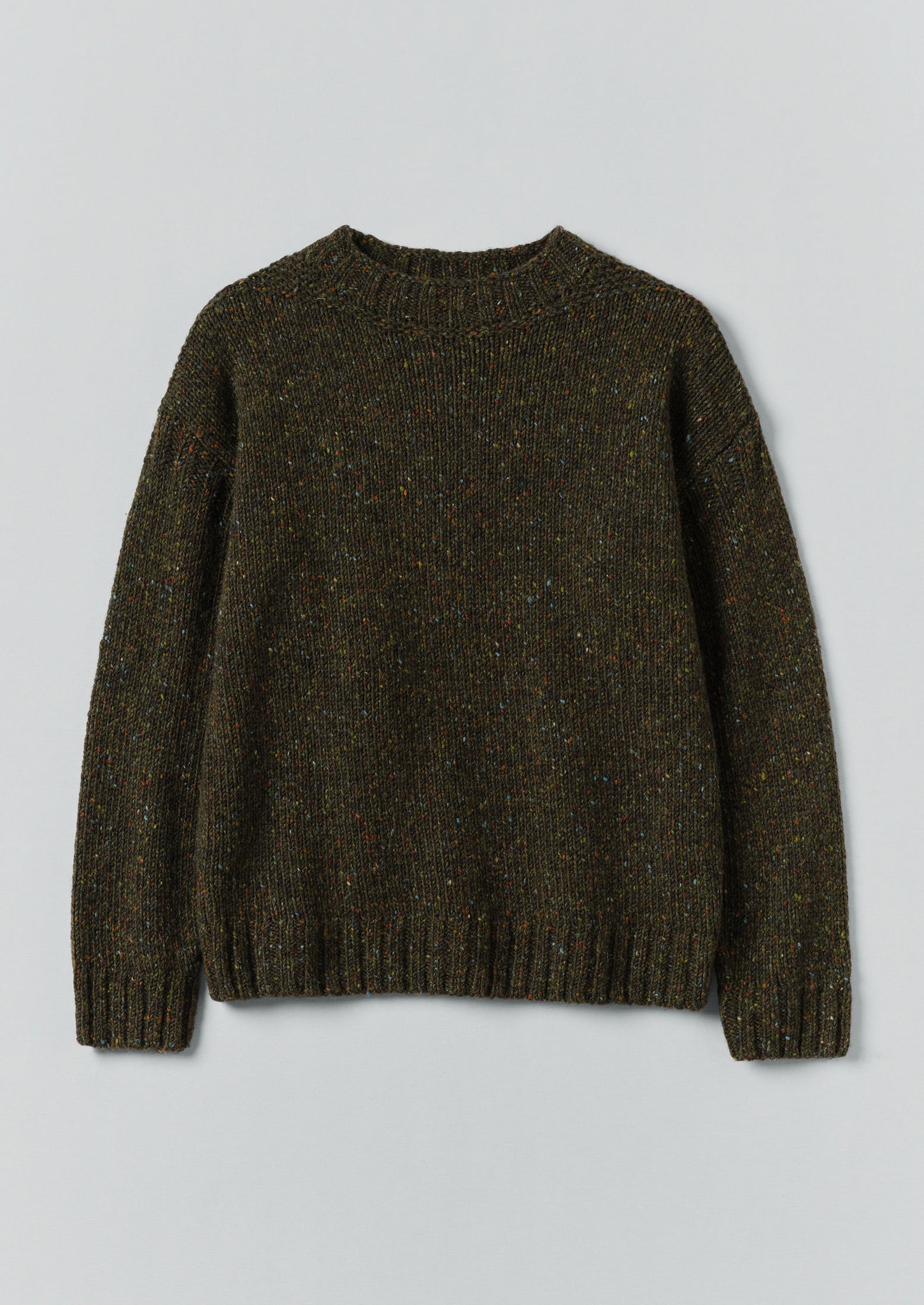 Finn Donegal Wool Sweater | Khaki