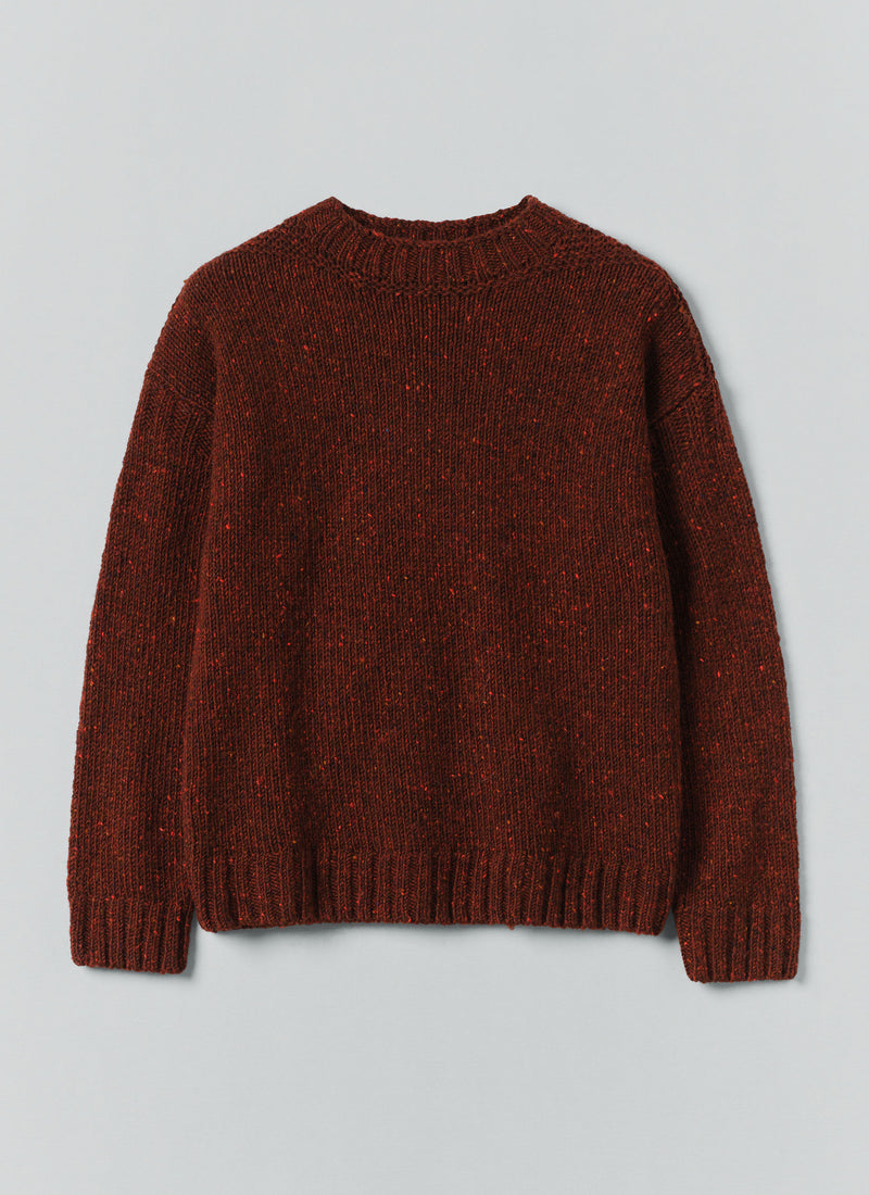Finn Donegal Wool Sweater | Bordeaux