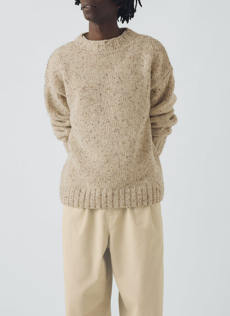 Finn Donegal Wool Sweater | Oatmeal
