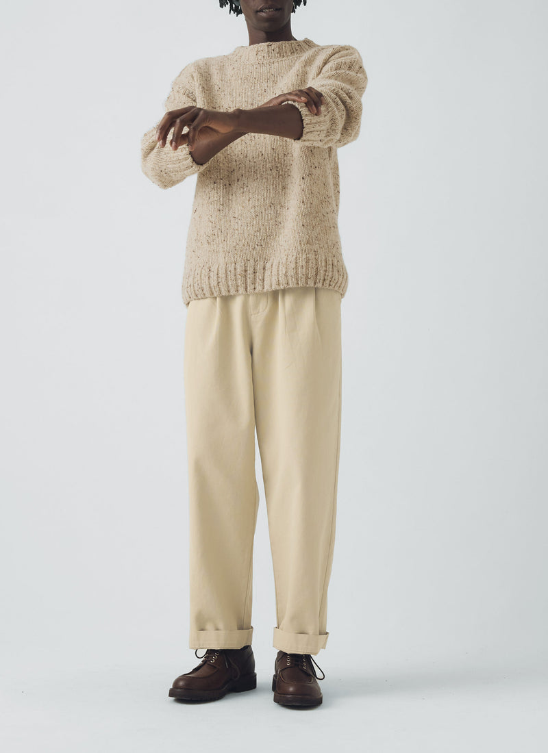 Finn Donegal Wool Sweater | Oatmeal