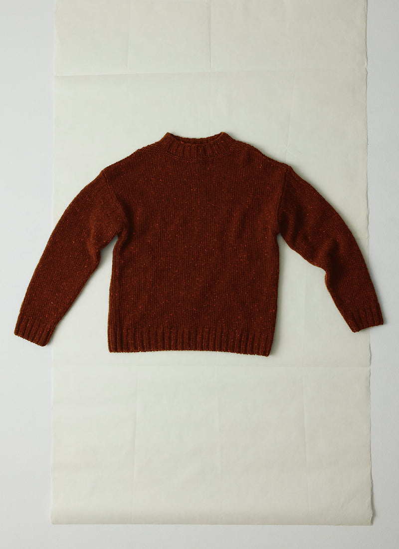 Finn Donegal Wool Sweater | Bordeaux