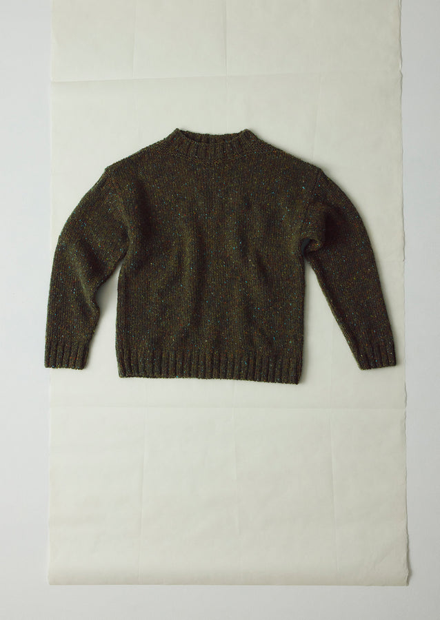 Finn Donegal Wool Sweater | Khaki