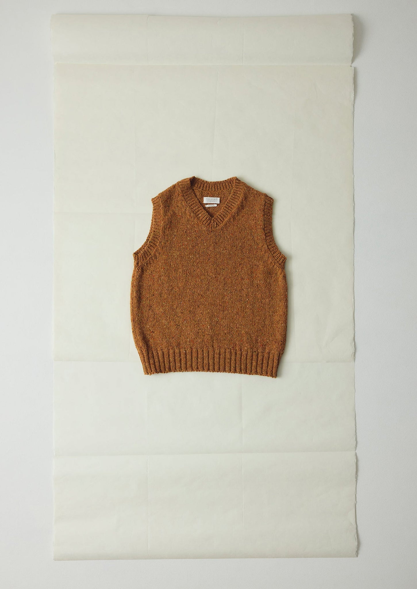 Donegal Wool Knitted Tank | Ochre