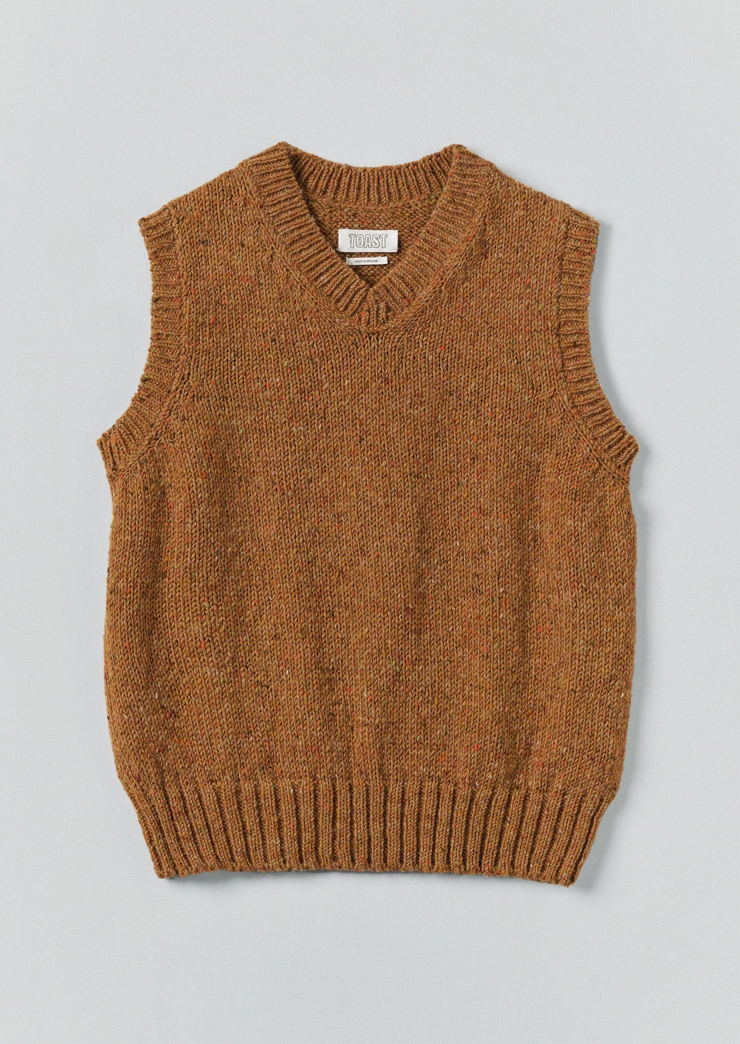 Donegal Wool Knitted Tank | Ochre