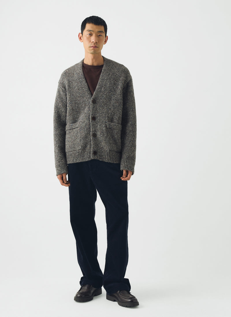 Donegal V Neck Cardigan | Iron Grey