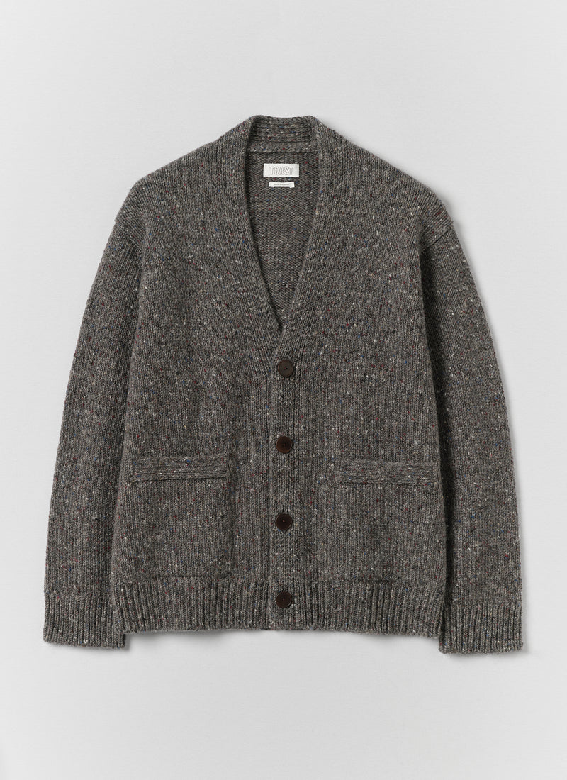 Donegal V Neck Cardigan | Iron Grey