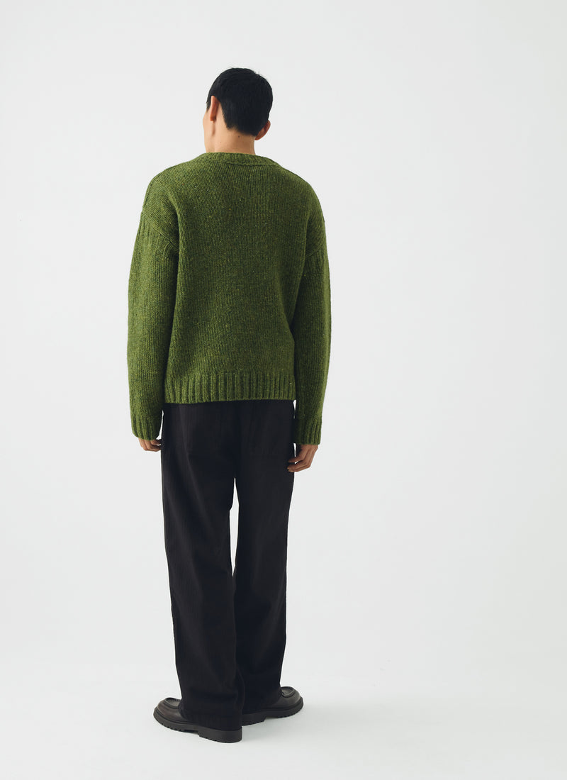 Finn Donegal Wool Sweater | Willow Green