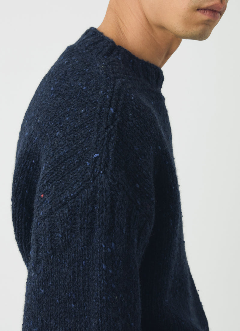 Finn Donegal Wool Sweater | Navy