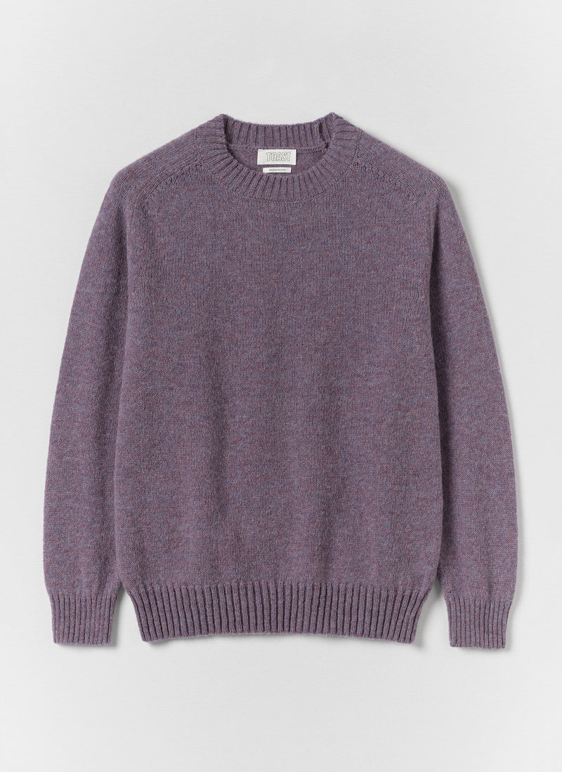 Crew Neck Wool Sweater | Wisteria