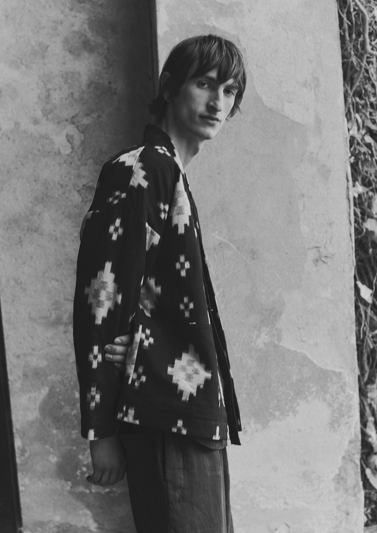 Fugue Ikat Padded Jacket | Midnight/Sand