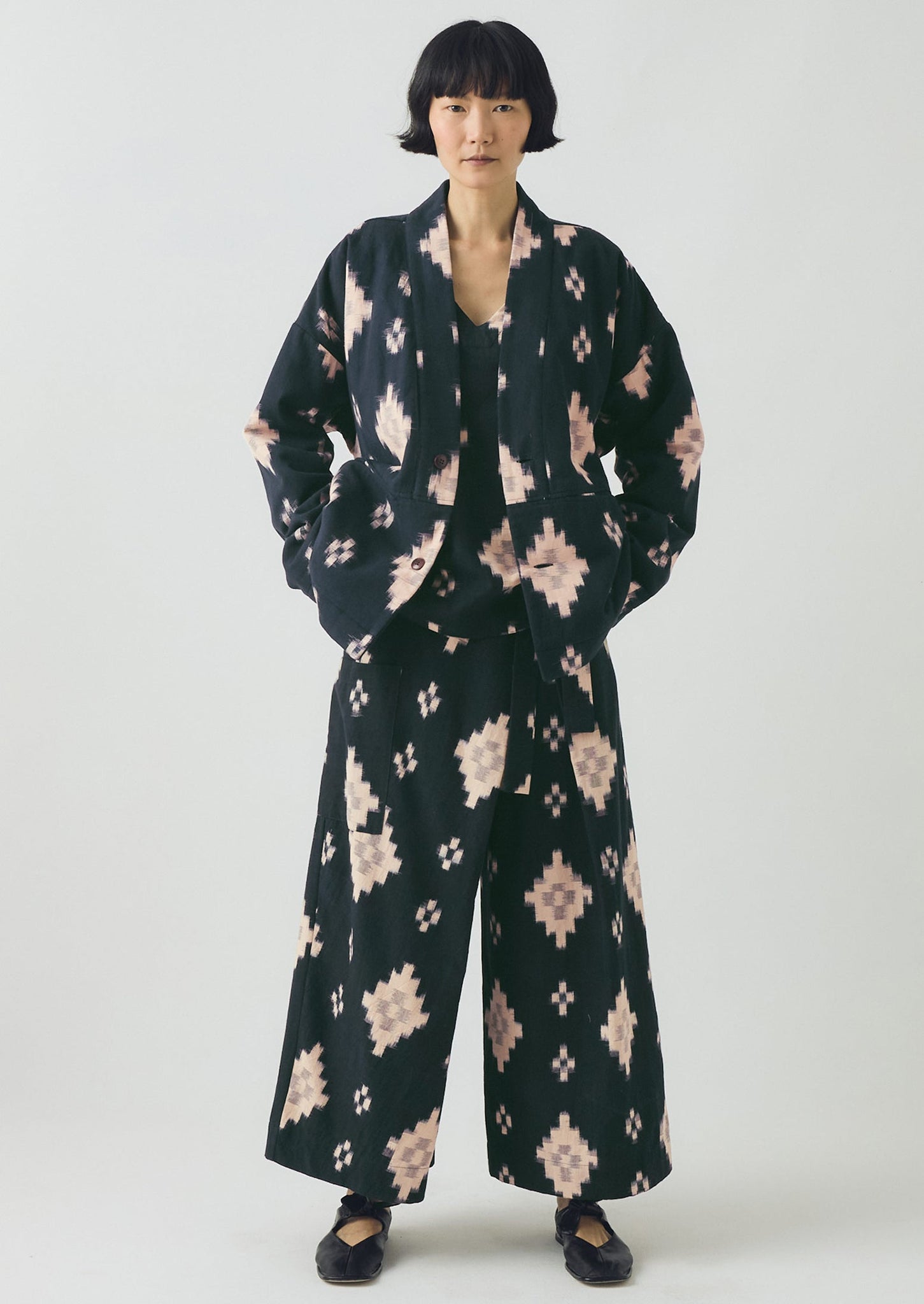 Fugue Ikat Padded Jacket | Midnight/Sand