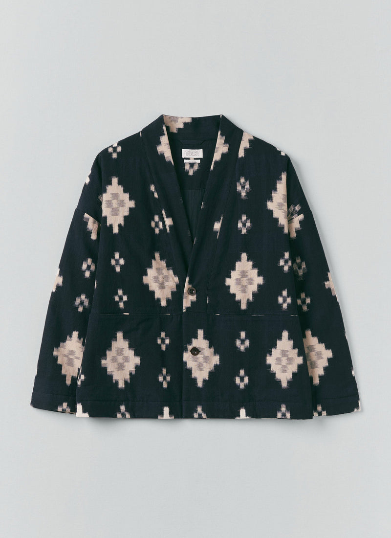 Fugue Ikat Padded Jacket | Midnight/Sand