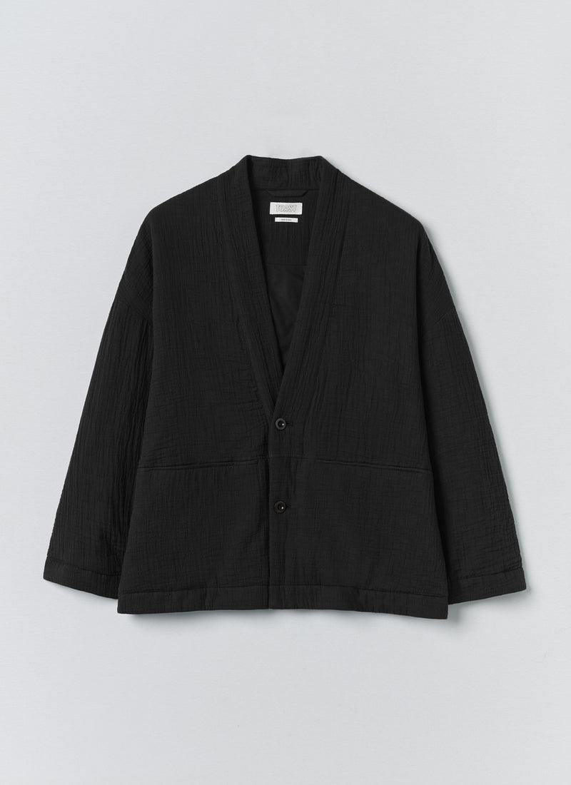 Relaxed Padded Cotton Jacket | Black Pepper