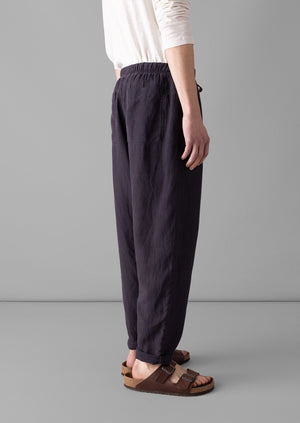 Alfie Garment Dyed Linen Trousers | Slate