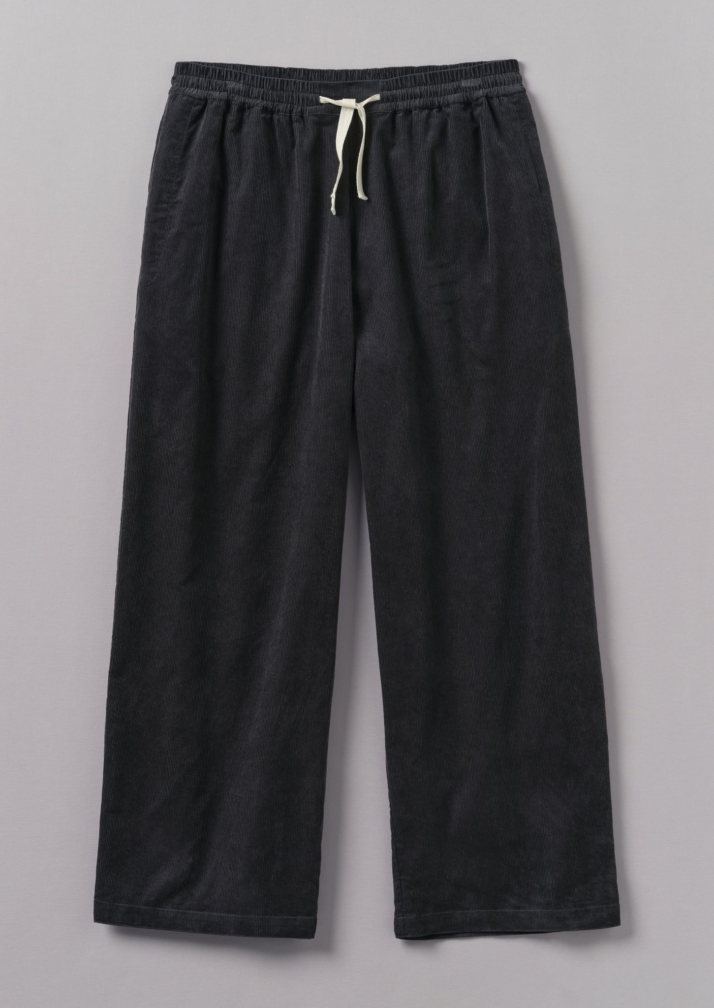Soft Organic Cord Lounge Trousers Charcoal TOAST