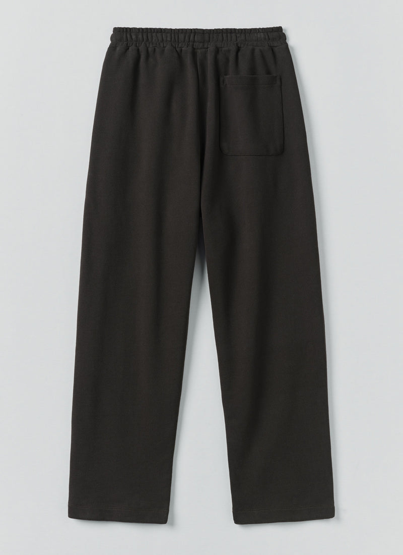 Loopback Jersey Pleated Trousers | Black Pepper