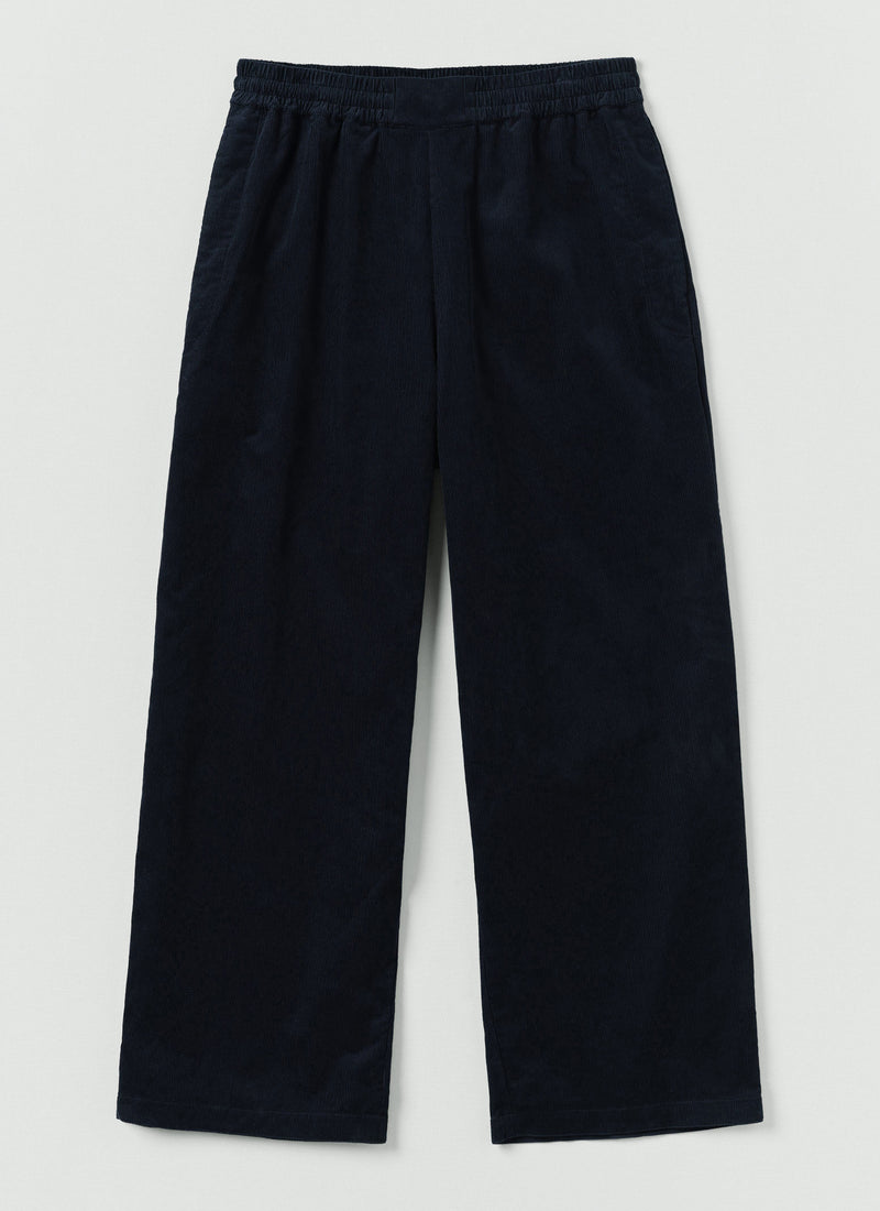 Organic Cord Lounge Trousers | Midnight