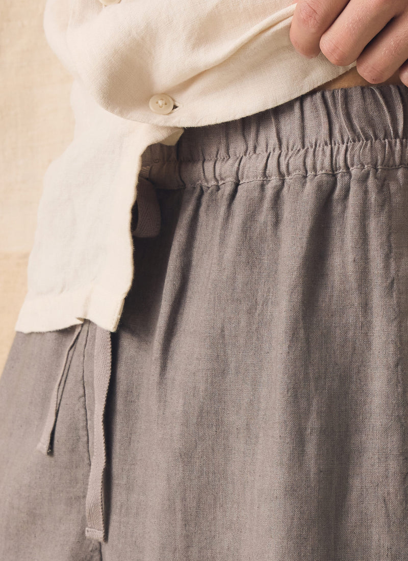 Alfie Garment Dyed Linen Trousers | Iron