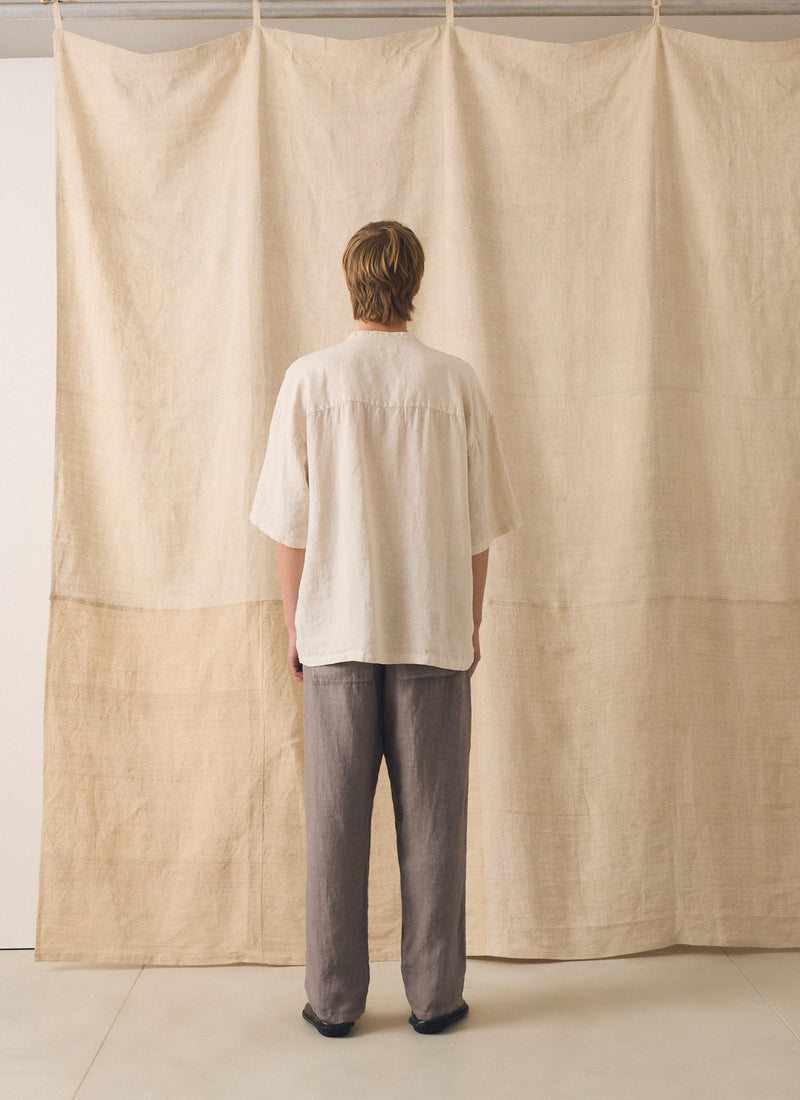 Alfie Garment Dyed Linen Trousers | Iron