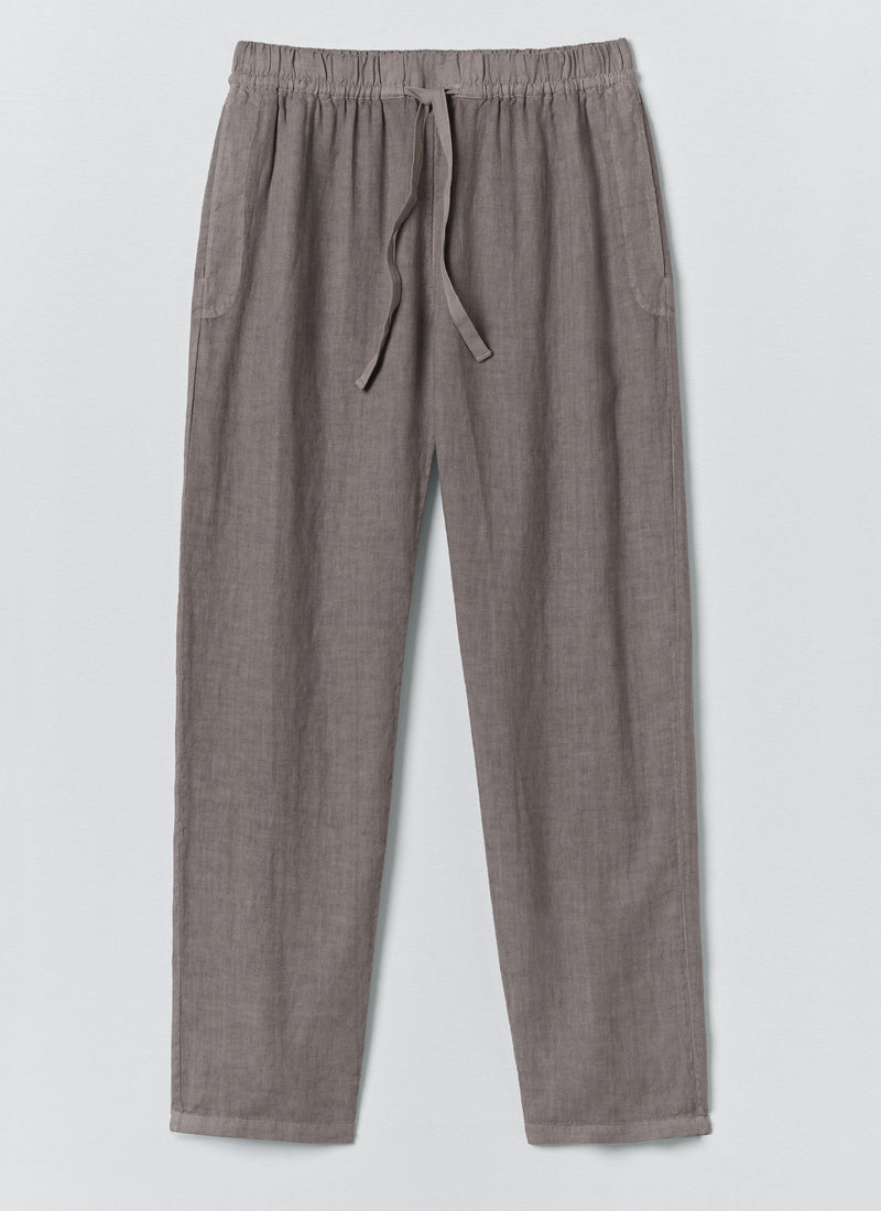 Alfie Garment Dyed Linen Trousers | Iron